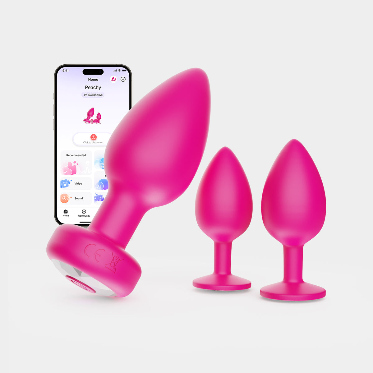 PINKYSET| APP-3er Plug Set mit Vibration