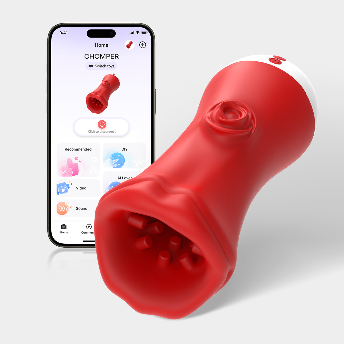 CHOMPER| Masturbator mit 9 Vibrationsmodi & APP
