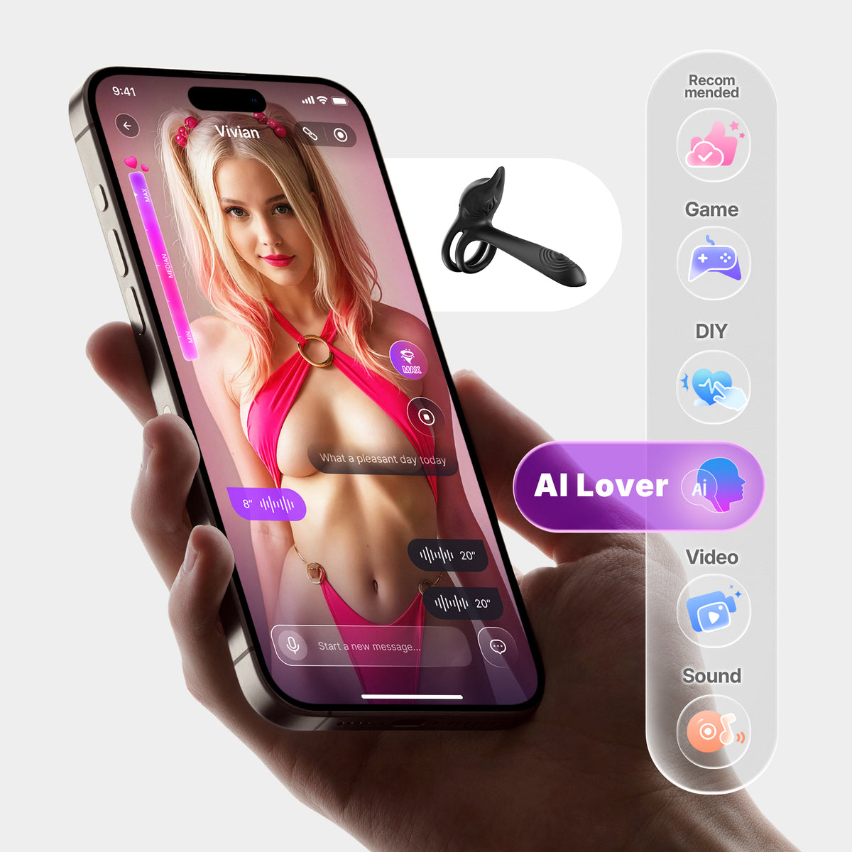 ROYALEYE| APP-Ring Sex Toy for Couples