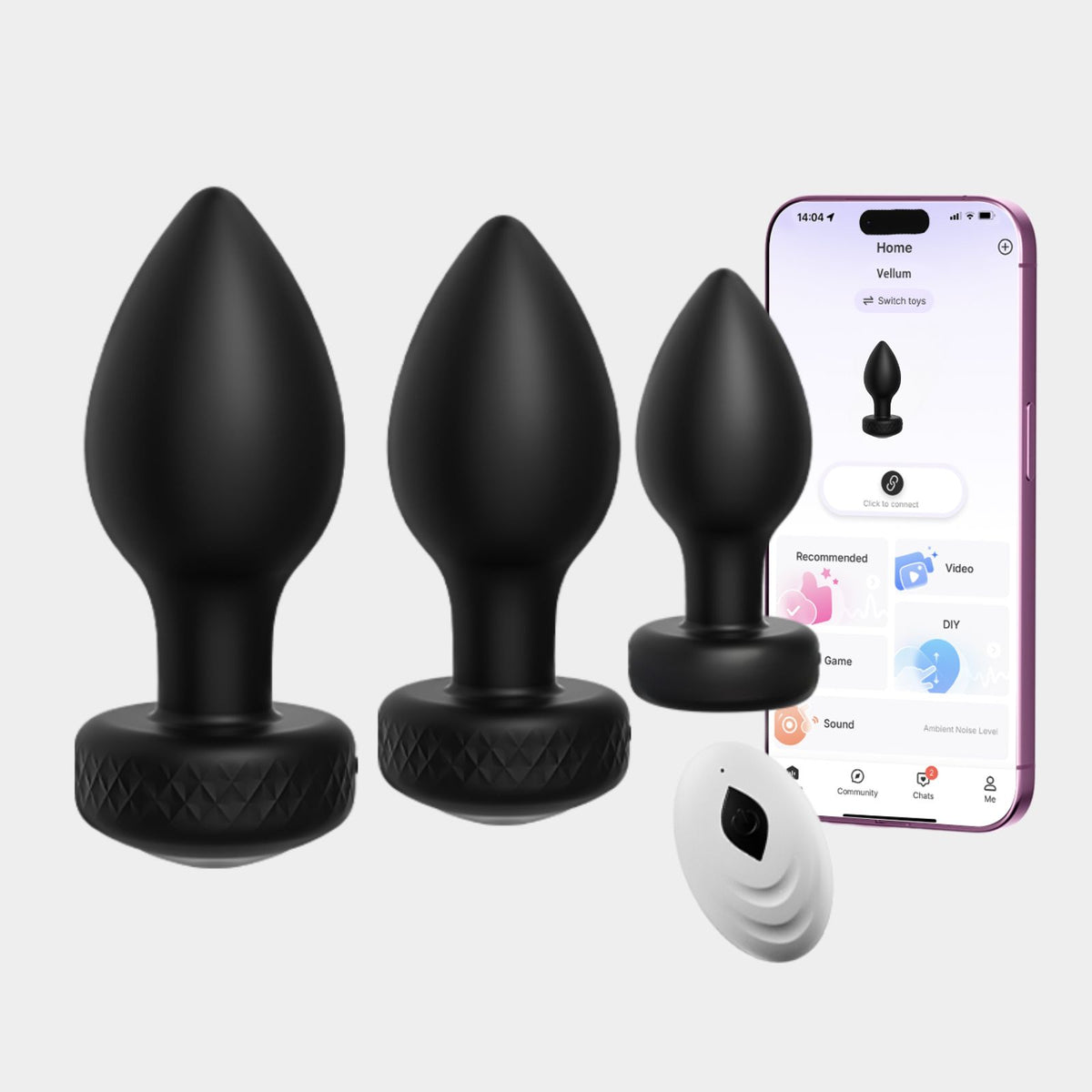 PEKKA-SET| APP-Butt Plug Set mit Vibration & AI Steuerung