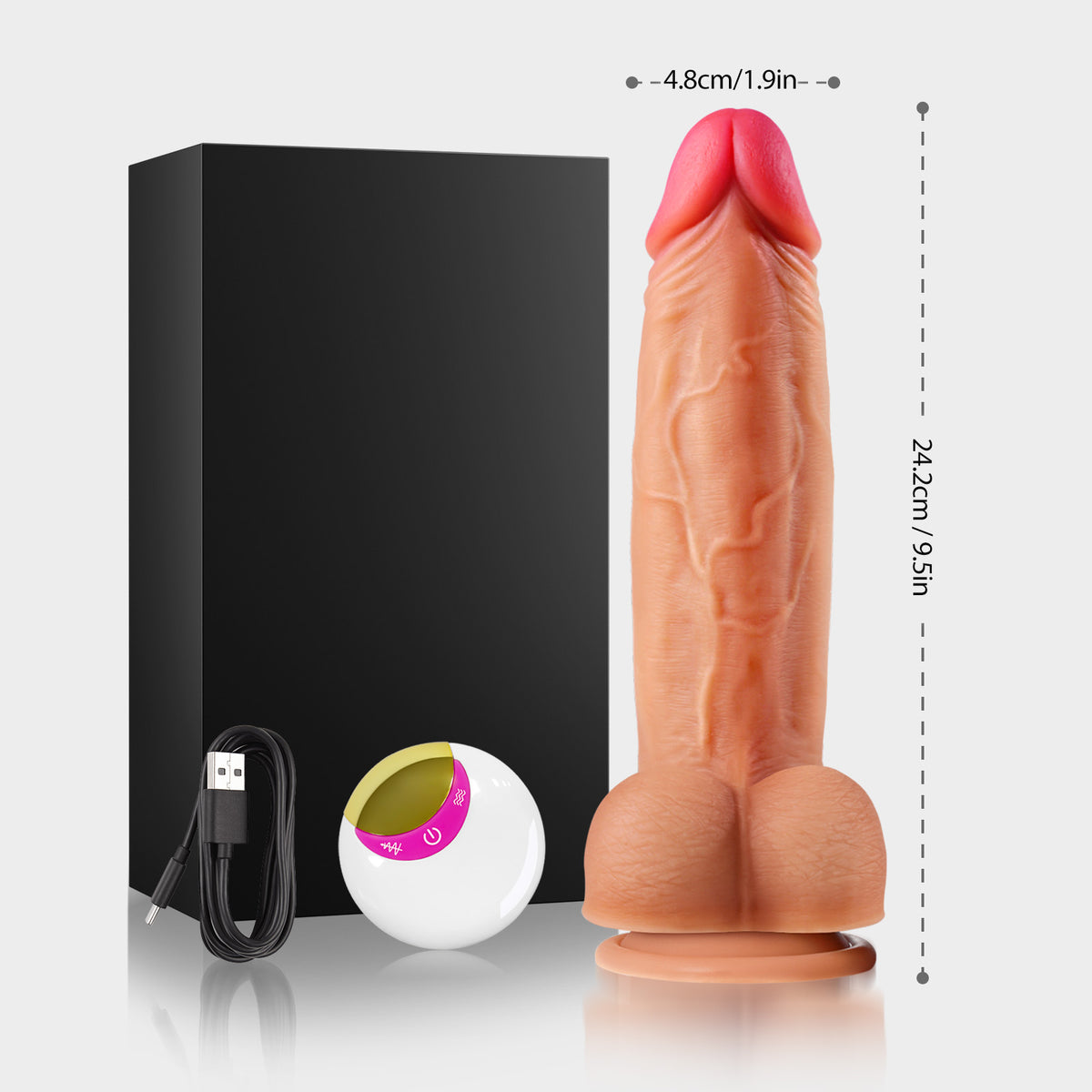 DUKEDAZZLE| Realistischer Vibrations-Dildo mit Fernbedienung