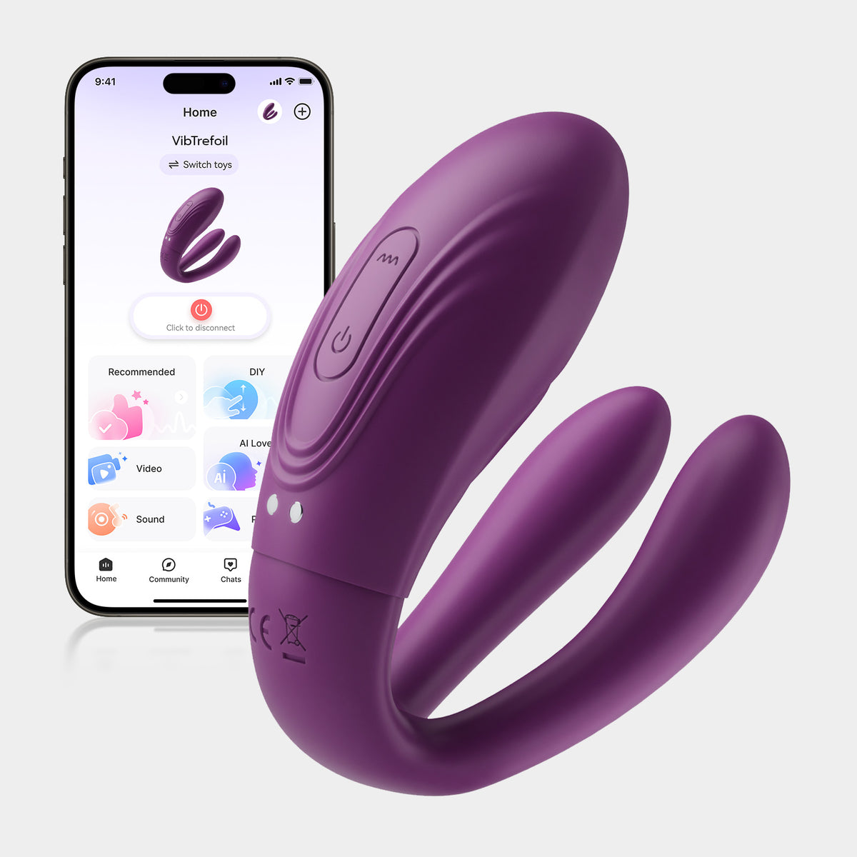 VIBTREFOIL| APP-gesteuerter Schmetterlings-Vibrator